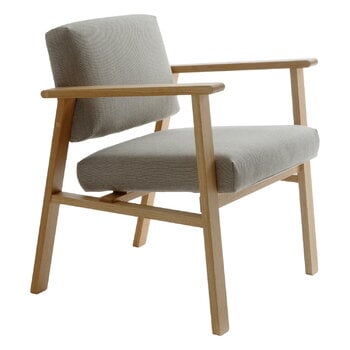 Nikari Archetyp Lobby chair, oak - grey Steelcut Trio 616, product image