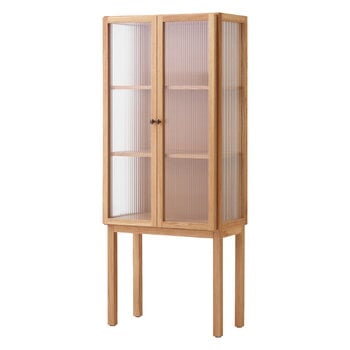 Audo Copenhagen Curiosity cabinet, tall, oak - glass