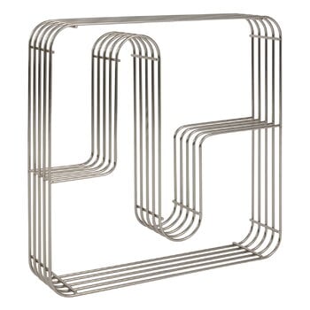 Wall shelves, Curva Square display shelf, silver, Silver