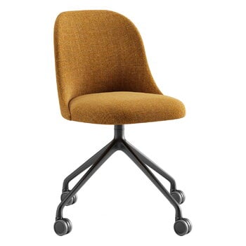 Viccarbe Aleta chair, pyramid casters base, black - Remix 433