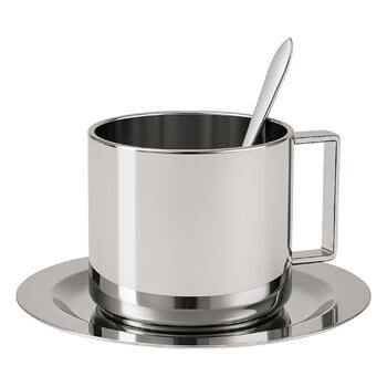 VEGOND Set di tazze da caffè isolate in acciaio inox, con manico e