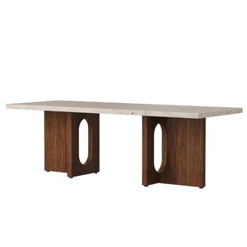 Audo Copenhagen Androgyne lounge table, walnut - Kunis Breccia stone