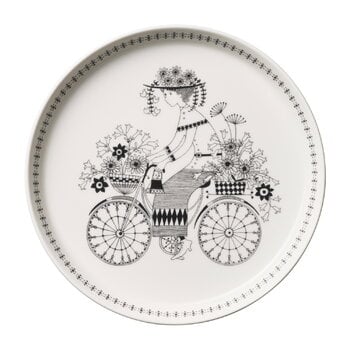 Plates, Emilia plate, 19 cm, Black & white