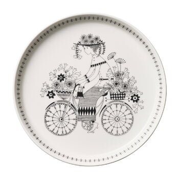 Assiettes, Assiette Emilia, 19 cm, Noir et blanc