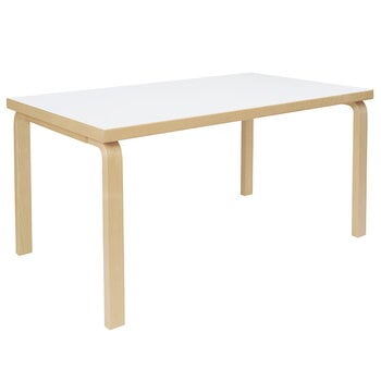 Artek Aalto Tisch 82A, Birke - Laminat weiß