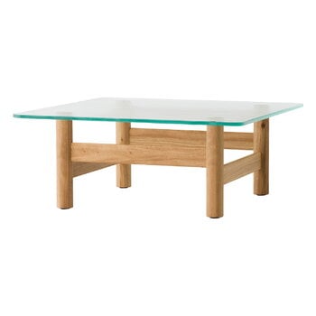 Audo Copenhagen Brasilia lounge table, natural oak - clear glass