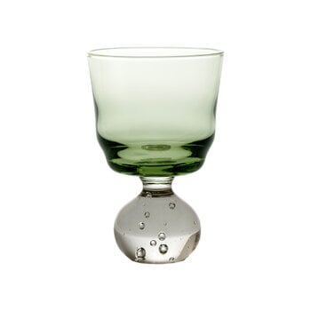 Drinkware, Eternal snow stem glass, S, green, Transparent