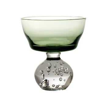 Drinkware, Eternal Snow stem glass, M, green, Transparent