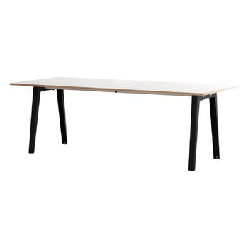TIPTOE New Modern table 220 x 95 cm, white laminate - graphite black