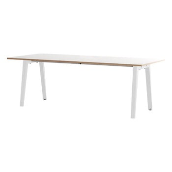 TIPTOE Table New Modern 220 x 95 cm, stratifié blanc - cloudy white