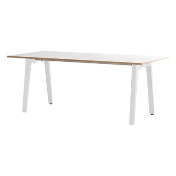 TIPTOE Table New Modern 190 x 95 cm, stratifié blanc - cloudy white
