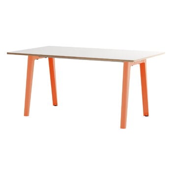 TIPTOE New Modern pöytä 160 x 95 cm, valk. laminaatti - vaaleanpunainen