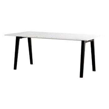TIPTOE New Modern pöytä 190 x 95 cm, kierrätysmuovi - grafiitinmusta