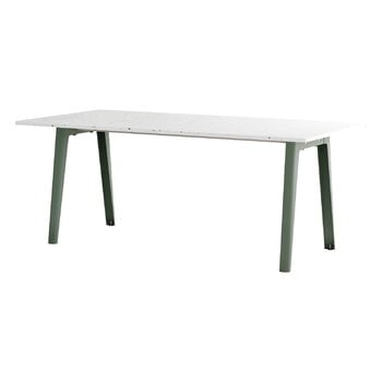 TIPTOE New Modern pöytä 190 x 95 cm, kierrätysmuovi - harmaanvihreä