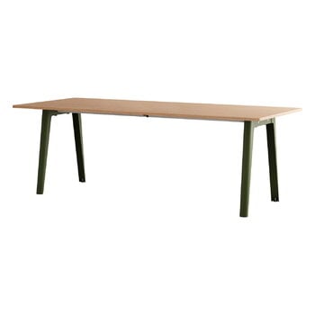 TIPTOE New Modern table 220 x 95 cm, oak - rosemary green