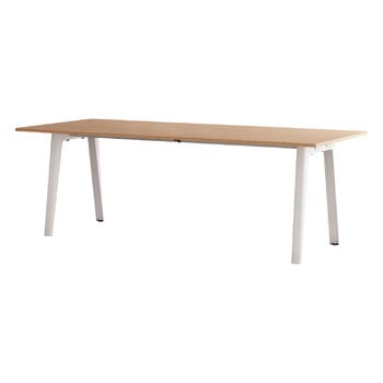 TIPTOE New Modern Tisch, 220 x 95 cm, Eiche - Wolkenweiß