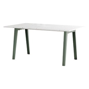 TIPTOE New Modern pöytä 160 x 95 cm, kierrätysmuovi - harmaanvihreä