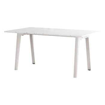 TIPTOE New Modern Tisch, 160 × 95 cm, recycelter Kunststoff - Weiß