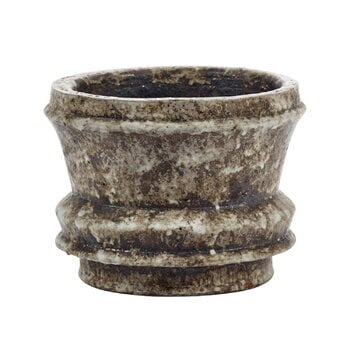 Vasi per erbe/fiori, Vaso da fiori Mesa 01, S, bianco - marrone, Bianco