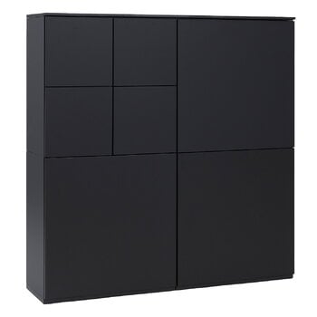 Lundia Fuuga skåp med dörrar, 128 x 132 cm, svart