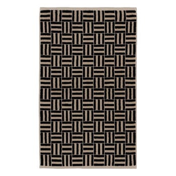 Baina Tappetino da bagno Saroma, 50 x 80 cm, sabbia - nero, immagine prodotto