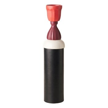 Bitossi Vase, 39 cm, burgundy - black -matt red