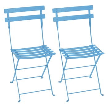 Patio chairs, Bistro Metal chair, 2 pcs, Maya blue, Light blue