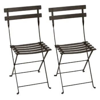 Patio chairs, Bistro Metal chair, 2 pcs, tonka, Brown