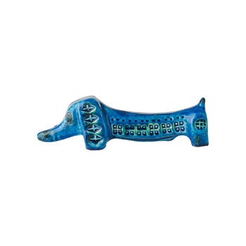 Figurines, Basset hound figure, Rimini blue, Blue