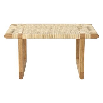 Sitzbänke, BM0488S Table Bench Beistelltisch, Kurz, Eiche Geölt - Rattan, Natur