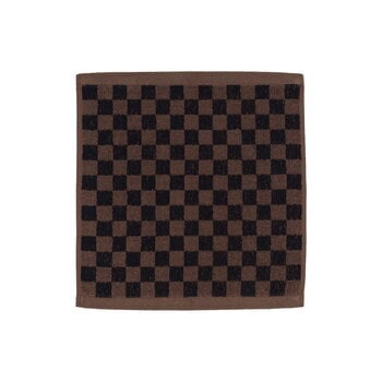 Baina Asciugamano per il viso Quill, 30 x 30 cm, tabacco - nero