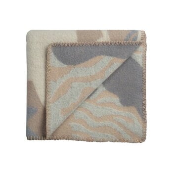 Blankets, Fugl og fisk throw, 100 x 135 cm, grey - beige, Gray