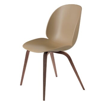 GUBI Beetle chair, american walnut - pebble brown