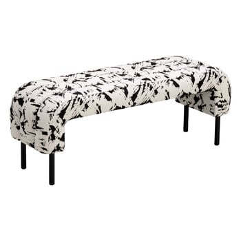 Lepo Product Boa bench, 120 x 40 cm, black - black and white Elitis OD 13180