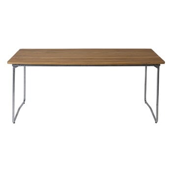 Grythyttan Stålmöbler Tisch B31, 170 x 92 cm, feuerverzinkter Stahl - Teakholz