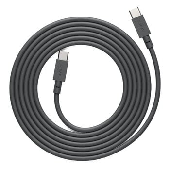 Avolt Cable 1 USB-C till USB-C-laddningskabel, 2 m, Stockholm black