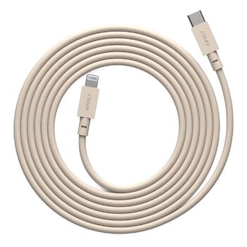 Avolt Cable 1 USB-C to Lightning charging cable , 2 m, Nomad sand