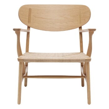 Carl Hansen & Søn CH22 lounge chair, oiled oak - natural cord