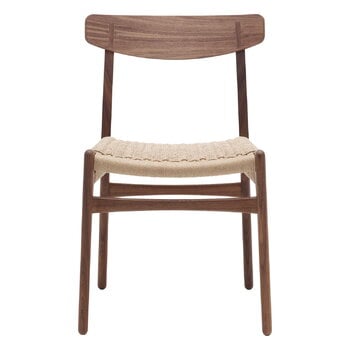 Dining chairs, CH23 chair, oiled walnut - natural cord, Natural