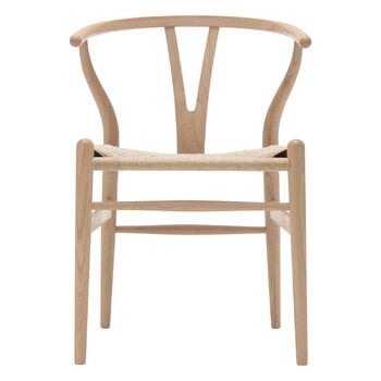 Carl Hansen & Søn Chaise CH24 Wishbone, chêne huilé blanc - corde naturelle