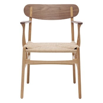 Carl Hansen & Søn CH26 chair, oiled oak and walnut - natural cord, product image