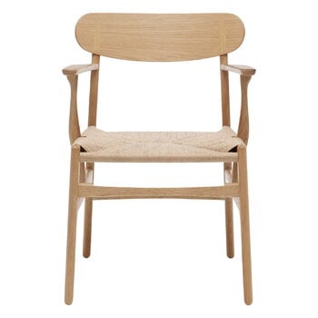 Dining chairs, CH26 chair, oiled oak - natural cord, Natural