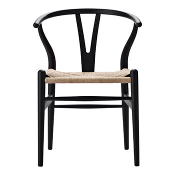 Carl Hansen & Søn CH24 Wishbone stol, svart ek - natursnöre