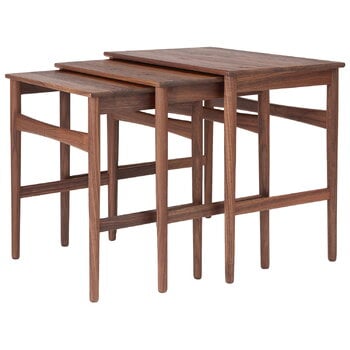 Tavoli da appoggio, Tavolini estraibili CH004 Nesting Tables, noce oliato, Marrone