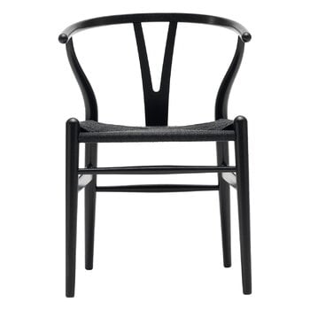 Carl Hansen & Søn CH24 Wishbone tuoli, musta pyökki - musta paperinaru
