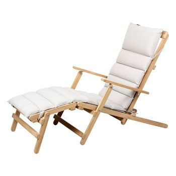 Sdraio e daybed, Sedia a sdraio BM5565 con poggiapiedi e cuscino, teak - Heritage Papyrus 1, Bianco Sdraio e daybed, Sedia a sdraio BM5565 con poggiapiedi e cuscino, teak - Heritage Papyrus 1, Bianco