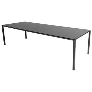 Cane-line Pure dining table, 280 x 100 cm, lava grey - Nero black ceramic