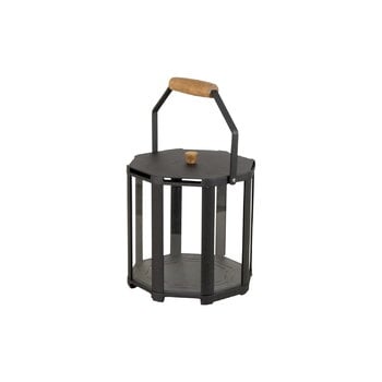 Cane-line Lightlux lantern with teak handle, XS, lava grey