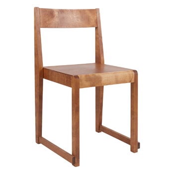 Dining chairs, Chair 01, warm brown birch, Brown