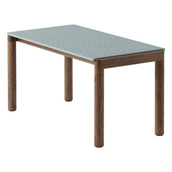 Muuto Tavolino da salotto Couple, 40x84cm, ond., blu tenue-rovere sc.